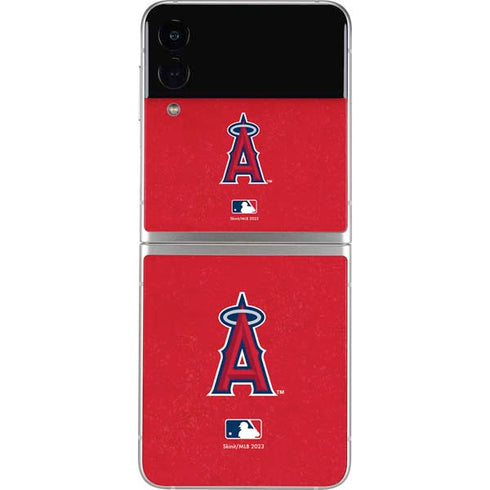 MLB Los Angeles Angels - Solid Distressed Galaxy Z Flip3 5G Skin