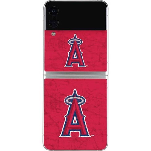 MLB Los Angeles Angels - Solid Distressed Galaxy Z Flip4 5G Skin