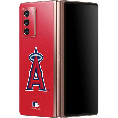 MLB Los Angeles Angels - Solid Distressed Galaxy Z Fold2 5G Skin