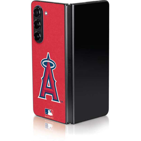 MLB Los Angeles Angels - Solid Distressed Galaxy Z Fold5 5G Skin
