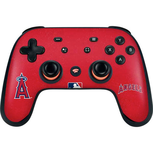 MLB Los Angeles Angels - Solid Distressed Google Stadia Controller Skin