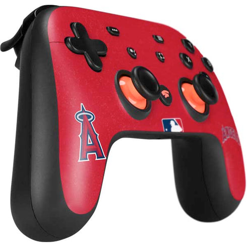 MLB Los Angeles Angels - Solid Distressed Google Stadia Controller Skin