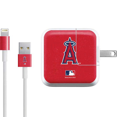 MLB Los Angeles Angels - Solid Distressed iPad Charger (10W USB) Skin