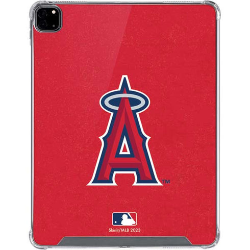 MLB Los Angeles Angels - Solid Distressed iPad Pro 12.9in (2020) Clear Case