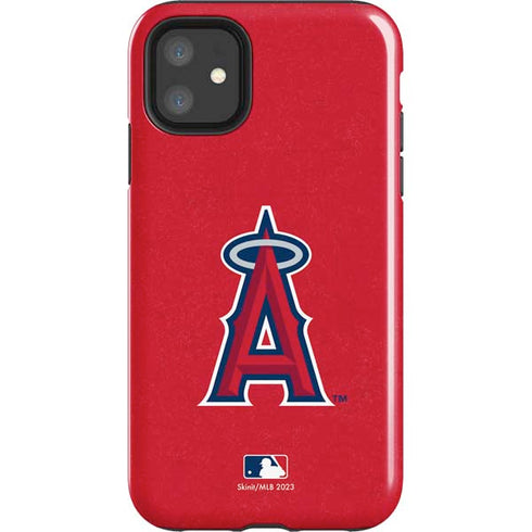 MLB Los Angeles Angels - Solid Distressed iPhone 11 Impact Case