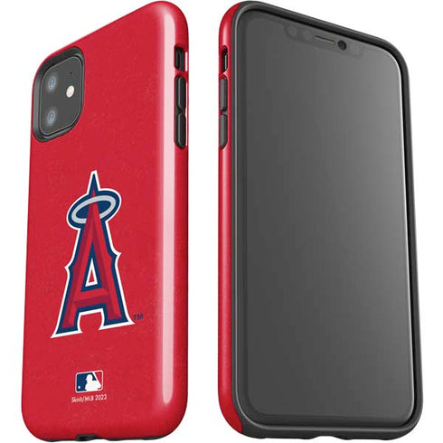 MLB Los Angeles Angels - Solid Distressed iPhone 11 Impact Case