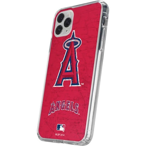 MLB Los Angeles Angels - Solid Distressed iPhone 11 Pro Clear Case