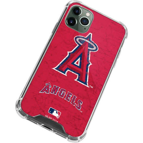 MLB Los Angeles Angels - Solid Distressed iPhone 11 Pro Max Clear Case