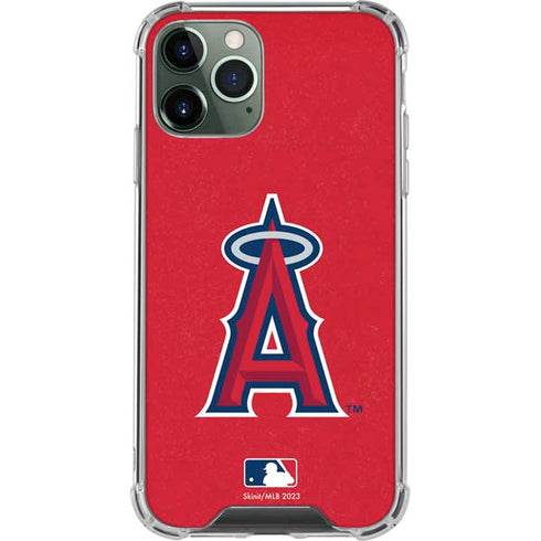 MLB Los Angeles Angels - Solid Distressed iPhone 11 Pro Max Clear Case