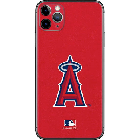 MLB Los Angeles Angels - Solid Distressed iPhone 11 Pro Max Skin