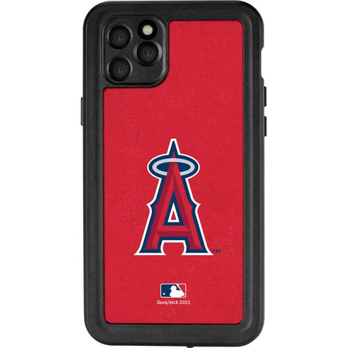 MLB Los Angeles Angels - Solid Distressed iPhone 11 Pro Max Waterproof Case