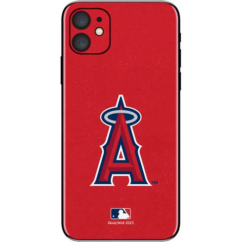 MLB Los Angeles Angels - Solid Distressed iPhone 11 Skin