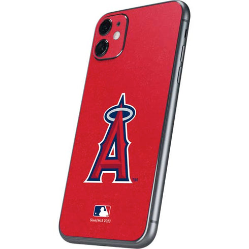 MLB Los Angeles Angels - Solid Distressed iPhone 11 Skin