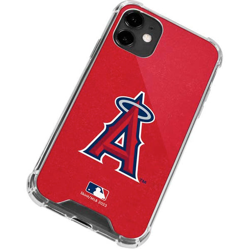 MLB Los Angeles Angels - Solid Distressed iPhone 12 Mini Clear Case