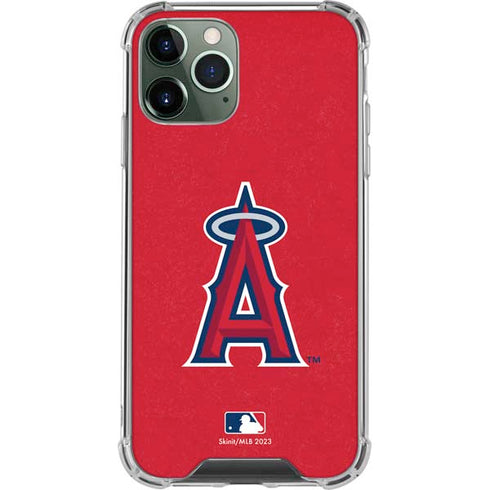 MLB Los Angeles Angels - Solid Distressed iPhone 12 Pro Clear Case