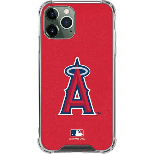 MLB Los Angeles Angels - Solid Distressed iPhone 12 Pro Max Clear Case