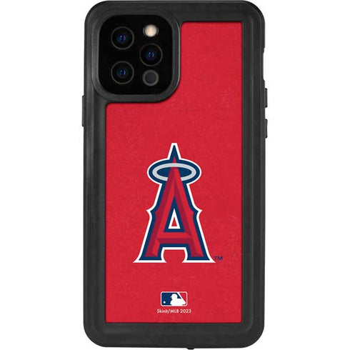 MLB Los Angeles Angels - Solid Distressed iPhone 12 Pro Waterproof Case