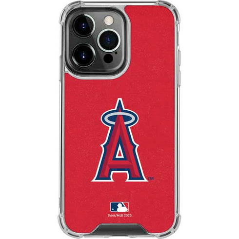 MLB Los Angeles Angels - Solid Distressed iPhone 13 Pro Clear Case