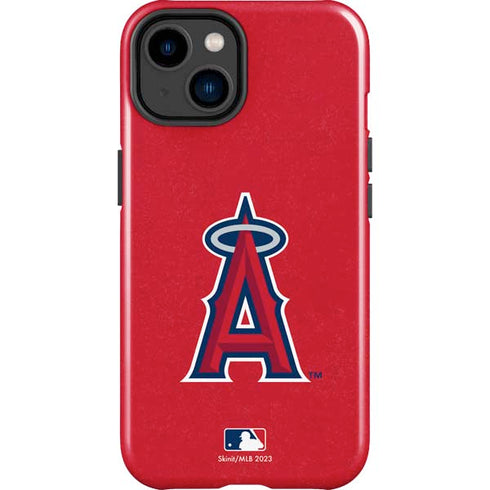 MLB Los Angeles Angels - Solid Distressed iPhone 15 Plus Impact Case