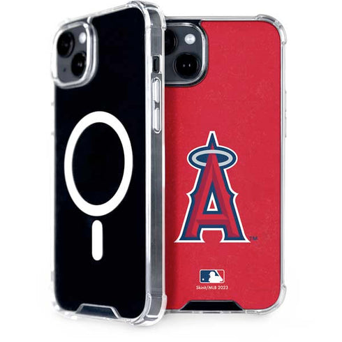 MLB Los Angeles Angels - Solid Distressed iPhone 15 Plus MagSafe Case