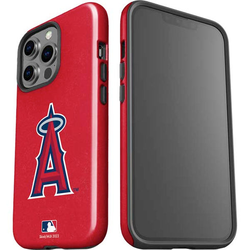 MLB Los Angeles Angels - Solid Distressed iPhone 14 Pro Impact Case