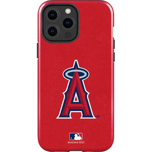 MLB Los Angeles Angels - Solid Distressed iPhone 15 Pro Max Impact Case