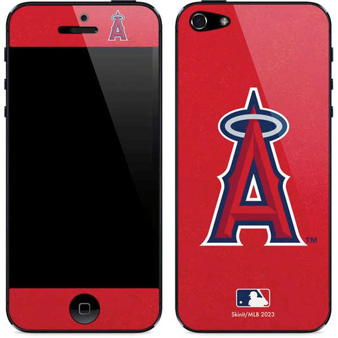 MLB Los Angeles Angels - Solid Distressed iPhone 5/5s/5SE Skin