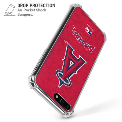 MLB Los Angeles Angels - Solid Distressed iPhone 7/8 Plus Clear Case
