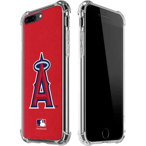 MLB Los Angeles Angels - Solid Distressed iPhone 7/8 Plus Clear Case
