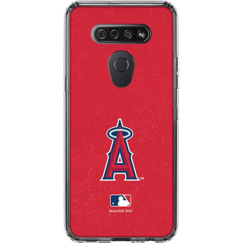 MLB Los Angeles Angels - Solid Distressed LG K51/Q51 Clear Case
