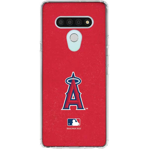 MLB Los Angeles Angels - Solid Distressed LG Stylo 6 Clear Case