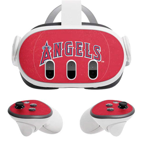 MLB Los Angeles Angels - Solid Distressed Meta Quest 3 Skin