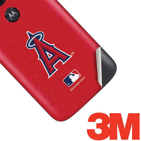 MLB Los Angeles Angels - Solid Distressed Moto E5 Play Skin