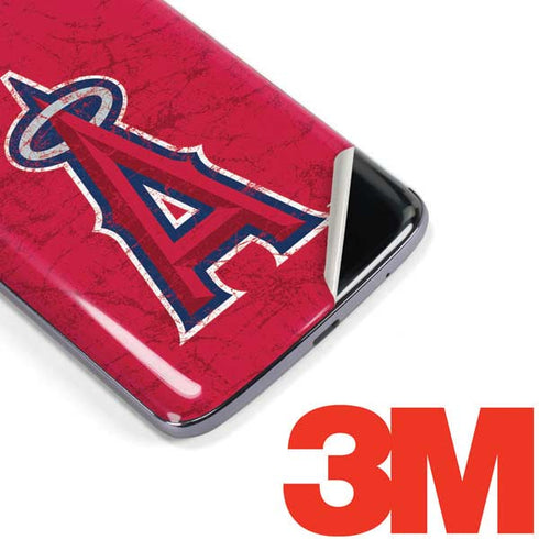 MLB Los Angeles Angels - Solid Distressed Moto E5 Plus Skin