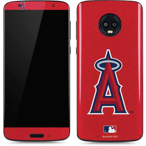 MLB Los Angeles Angels - Solid Distressed Moto G6 Skin