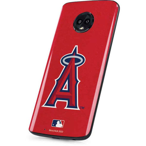 MLB Los Angeles Angels - Solid Distressed Moto G6 Skin