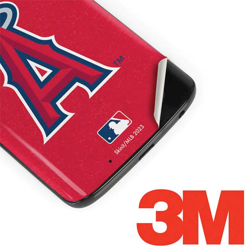MLB Los Angeles Angels - Solid Distressed Moto G6 Skin
