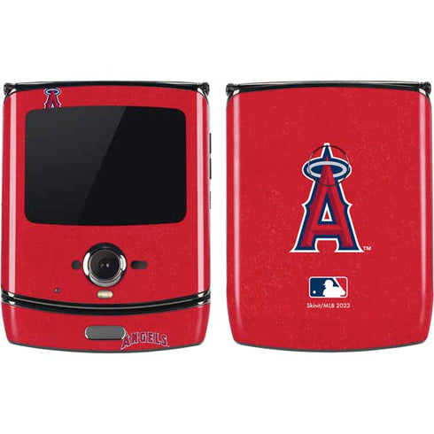 MLB Los Angeles Angels - Solid Distressed Motorola RAZR Skin