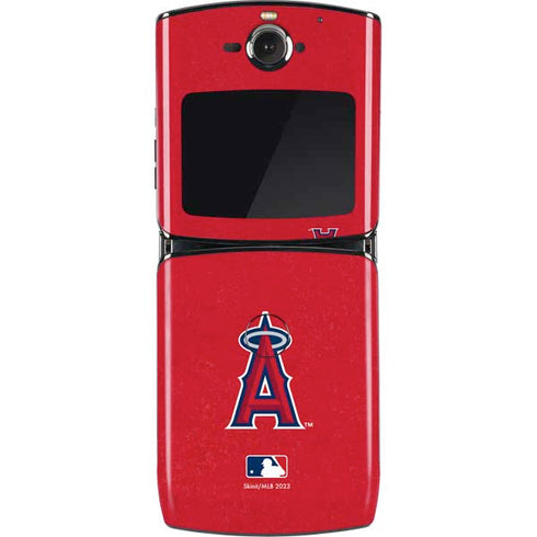 MLB Los Angeles Angels - Solid Distressed Motorola RAZR Skin