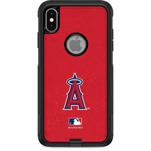 MLB Los Angeles Angels - Solid Distressed Otterbox Commuter iPhone Skin