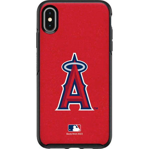 MLB Los Angeles Angels - Solid Distressed Otterbox Symmetry iPhone Skin