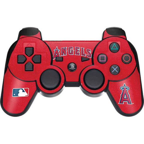 MLB Los Angeles Angels - Solid Distressed PS3 Dual Shock wireless controller Skin