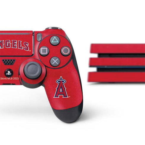 MLB Los Angeles Angels - Solid Distressed PS4 Pro Bundle Skin