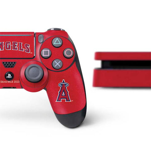 MLB Los Angeles Angels - Solid Distressed PS4 Slim Bundle Skin