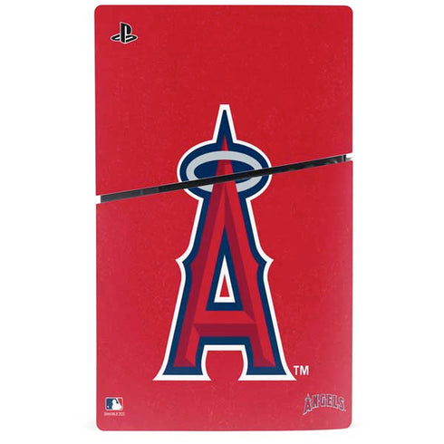 MLB Los Angeles Angels - Solid Distressed PS5 Slim Disk Bundle Skin