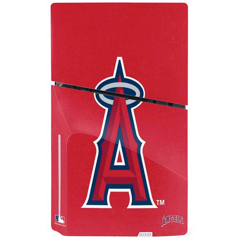 MLB Los Angeles Angels - Solid Distressed PS5 Slim Disk Bundle Skin