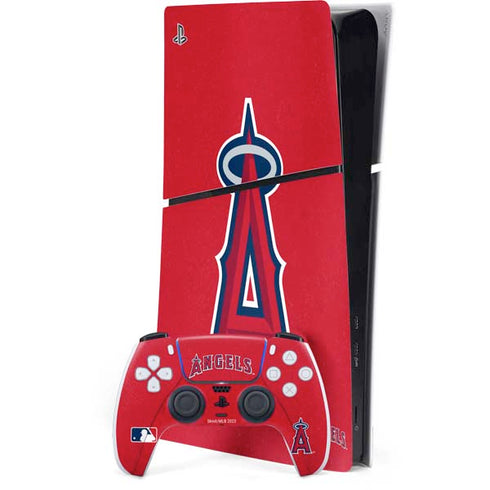 MLB Los Angeles Angels - Solid Distressed PS5 Slim Digital Edition Console Skin