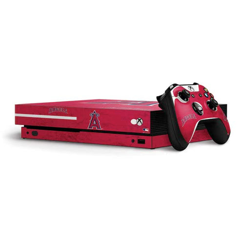 MLB Los Angeles Angels - Solid Distressed Xbox One X Bundle Skin
