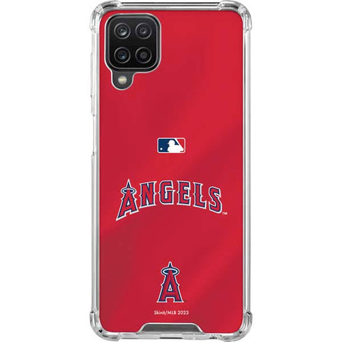 MLB Los Angeles Angels Alternate Jersey Galaxy A12 Clear Case