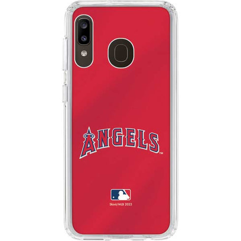 MLB Los Angeles Angels Alternate Jersey Galaxy A20 Clear Case
